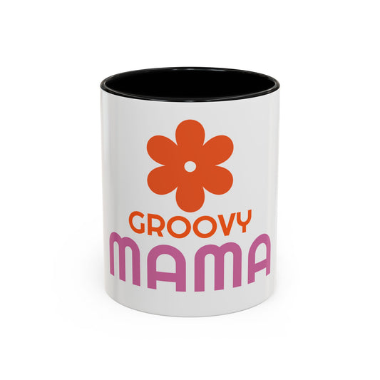 Groovy Mama Accent Coffee Mug – Fun & Colorful Gift for Moms
